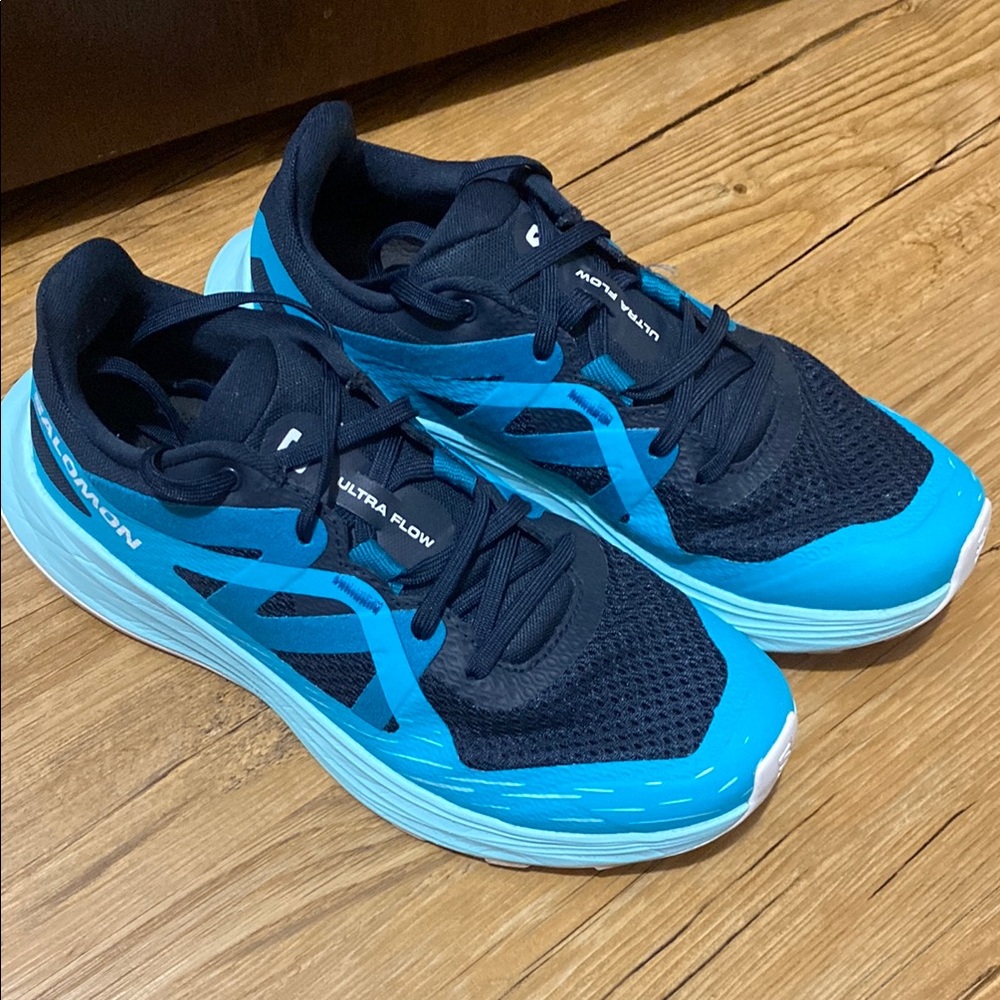 Salomon Turquoise and Black Athletic Shoes